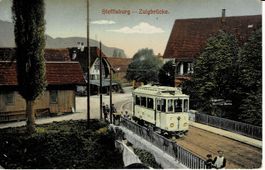 STEFFISBURG - Zulgbrücke mit Tram BE gel. 1915!