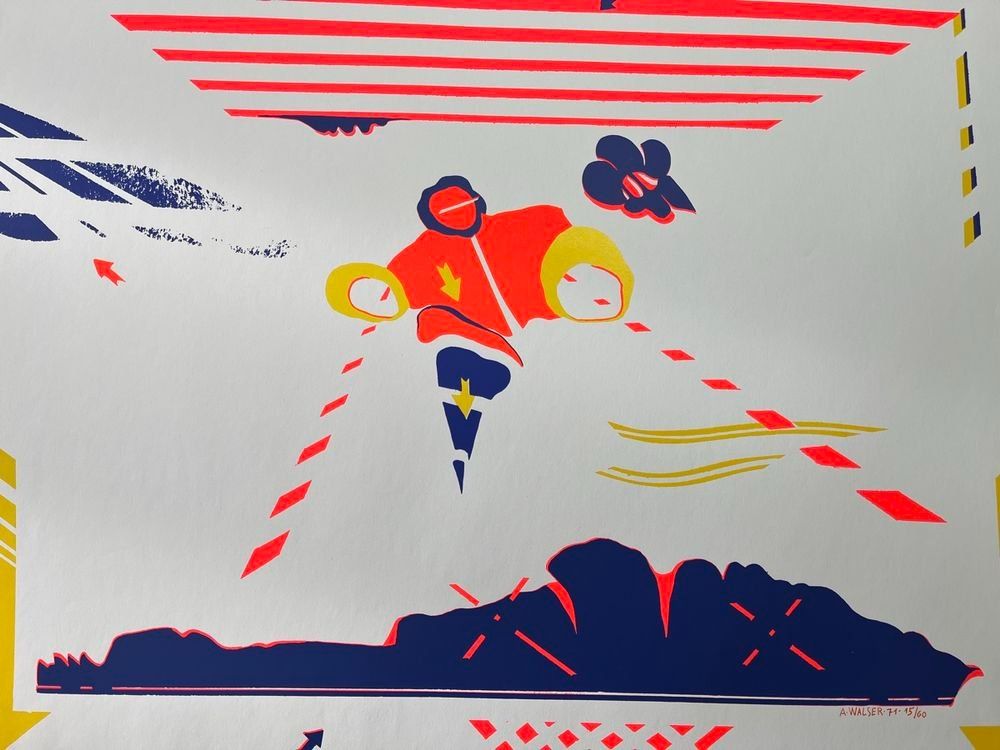 Grafica & Litografie: ANDREAS WALSER SERIGRAPHIE SIGNIERT NUMMERIERT – Usato da Gersau venduto da grafik-kunst 3