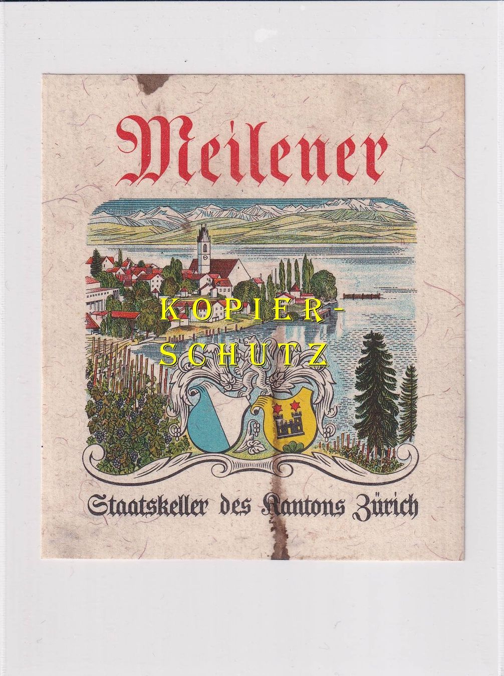 Carta: Etikette - Meilener (Wein) /bd – Usato da Hombrechtikon venduto da Rudolf07