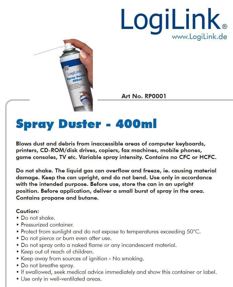 Purificatori d'aria: Druckluftreiniger Sprayduster, 400 ml – Nuovo e nell'imballaggio originale da St. Gallen venduto da cointec 2