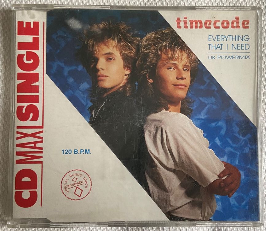 Timecode Everything That I Need (1989) UK-Powermix Time Code | Kaufen ...