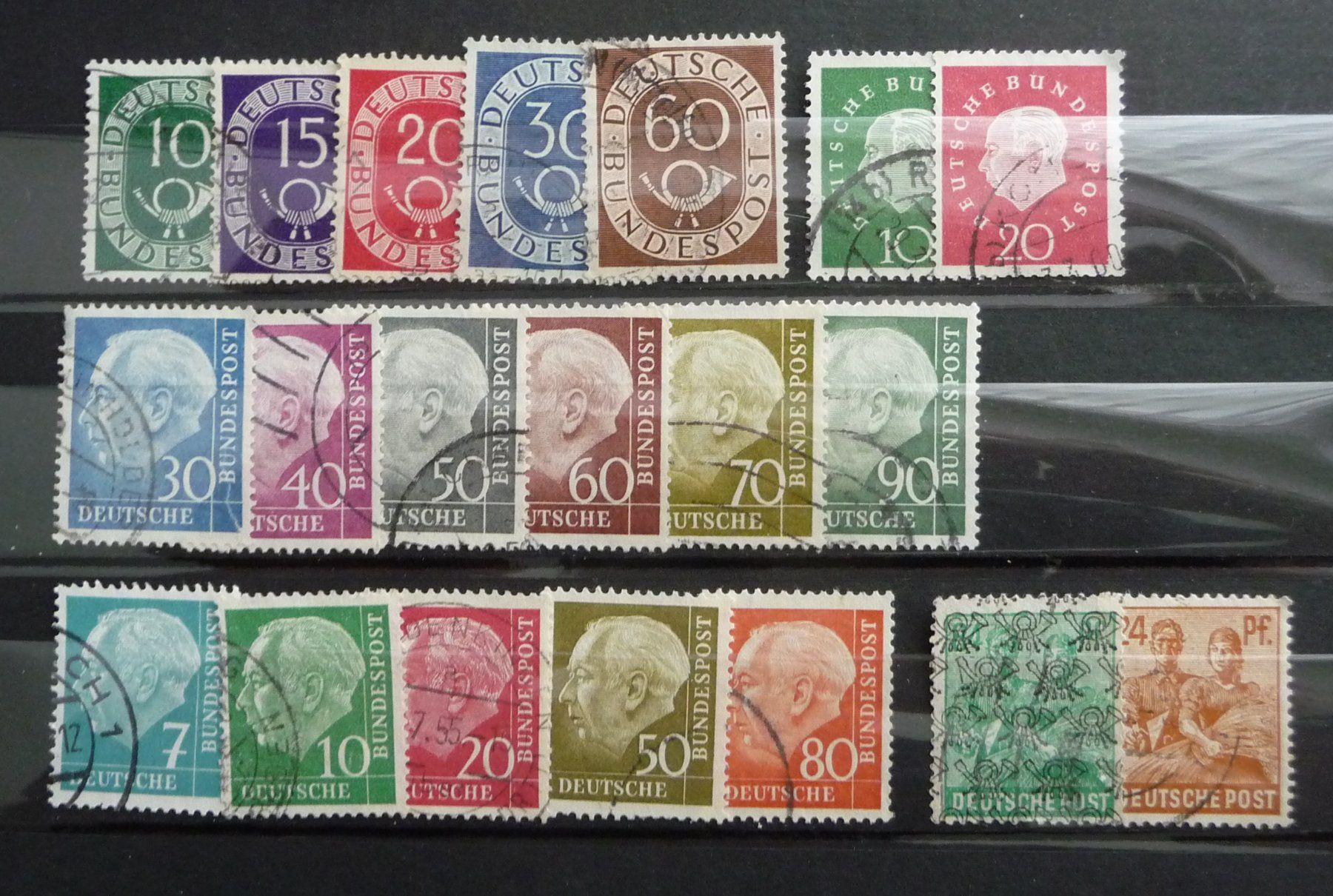 Alle Briefmarken: Briefmarken 1948-59 Deutschland gestempelt – Gebraucht aus Horgen von FIR-2008