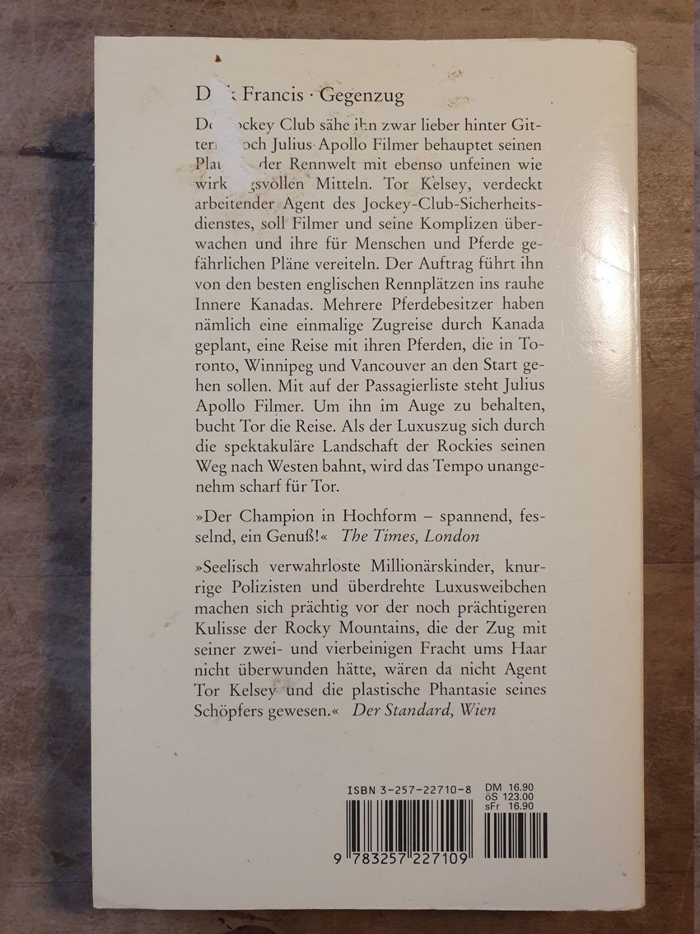 Libri: Gegenzug Dick Francis Diogenes – Usato da Zürich venduto da loosebone 1