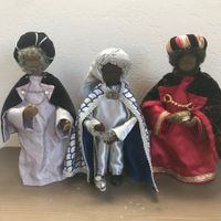 Schöne handgemachte Krippenfiguren - Die Hl. 3 Könige