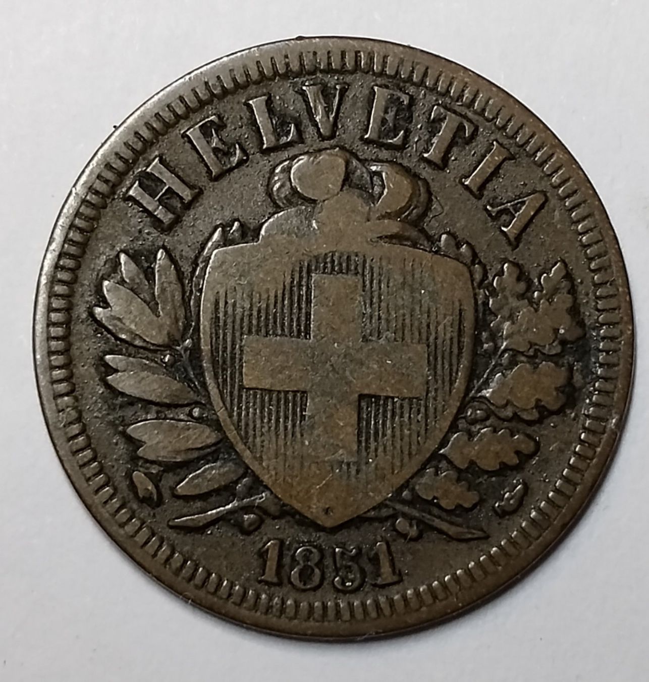 Tutti le monete: 2 Rappen Münze von 1851 – Usato da Zofingen venduto da sterazo 1