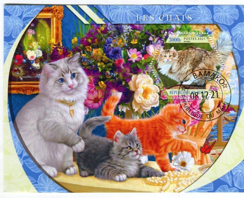 Alle Briefmarken: Block "Katzen". Mali – Neu und originalverpackt aus Basel von Butsch5