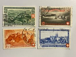 1944, Stadt- und Landschaftsbilder B22-B25, gestempelt