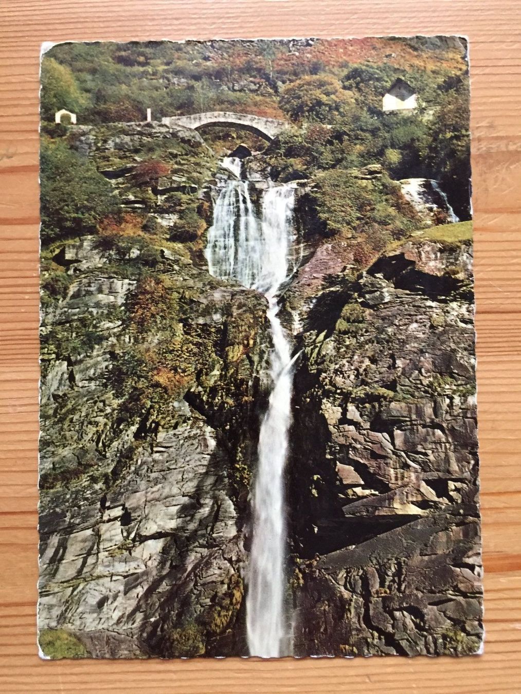 Cartoline postali: Biasca - Cascata St.Pedronilla - AK 1961 – Usato da Oberuzwil venduto da Henri09