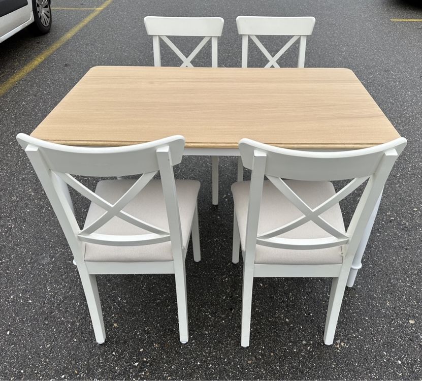 Tisch mit 4 Stühle Tischset neuwertig Kaufen auf Ricardo
