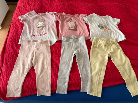 Mädchen Kleiderpaket, Grösse 92, Sommer T-Shirts, Hosen