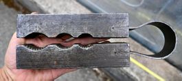 alte Spannbacke für Wasserrohr 1" , 3/4", 1 1/4" Rohrklemmfu