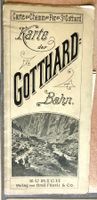 Karte der Gotthard Bahn/Carte Ch.de fer du St.Gothard 1880