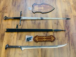 2er Herr der Ringe Schwert Andúril 125cm Hadhafang 97cm NEU