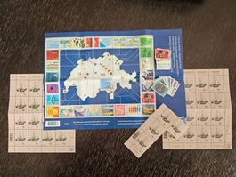 Briefmarken 117 Stück à CHF 1.10 inkl. Set Schweiz Kantone