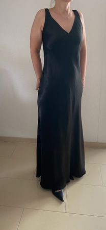 Vince Seiden-Maxikleid Schwarz Gr. S (tragbar bis 38)