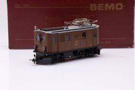 Bemo 1256 122 RhB Ge 2/4 222 mit einem Bügel, H0m