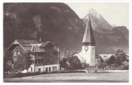 1910 AK Saanen Kirche und Schulhaus