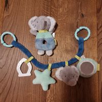 Spielkette kinderwagen, mit Elefanten, Spiegel und Stern..