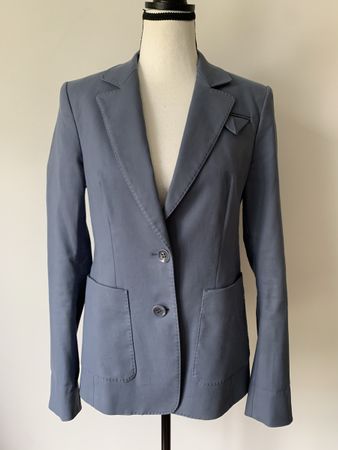 Luisa Cerano Blazer Gr. 34 Baumwolle blau klassisch elegant