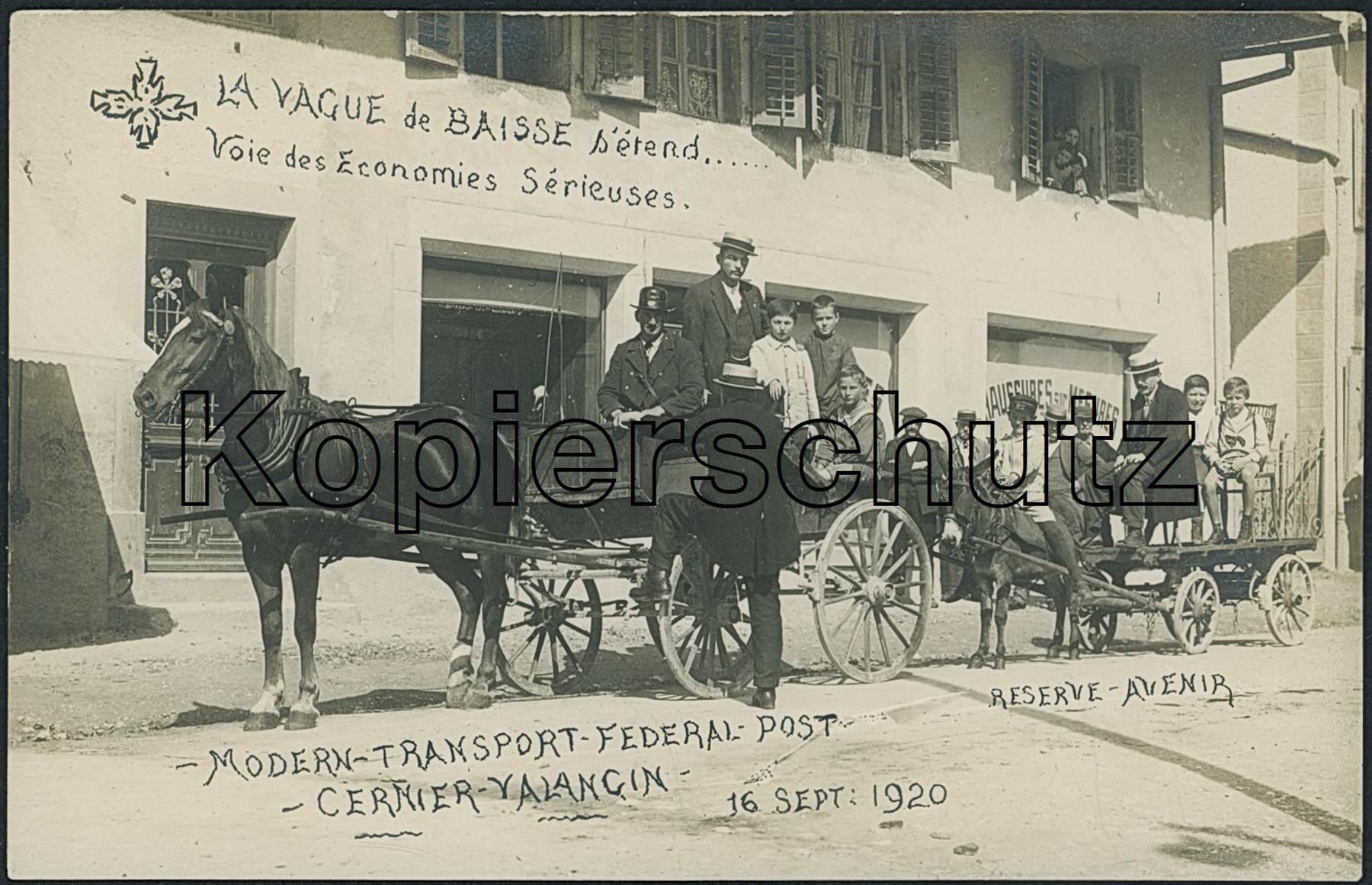 Cartoline postali: NE Cernier - Valangin - Postkutsche – Usato da Schindellegi venduto da Jonathan77