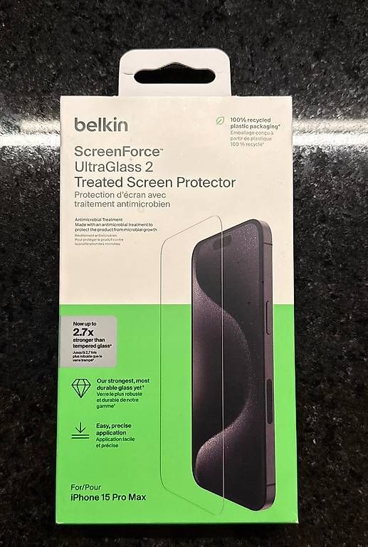 Ritocchi & pellicole di protezione: Belkin iPhone 15 Pro Max Schutzfolie – Usato da Zürich venduto da Enzuend