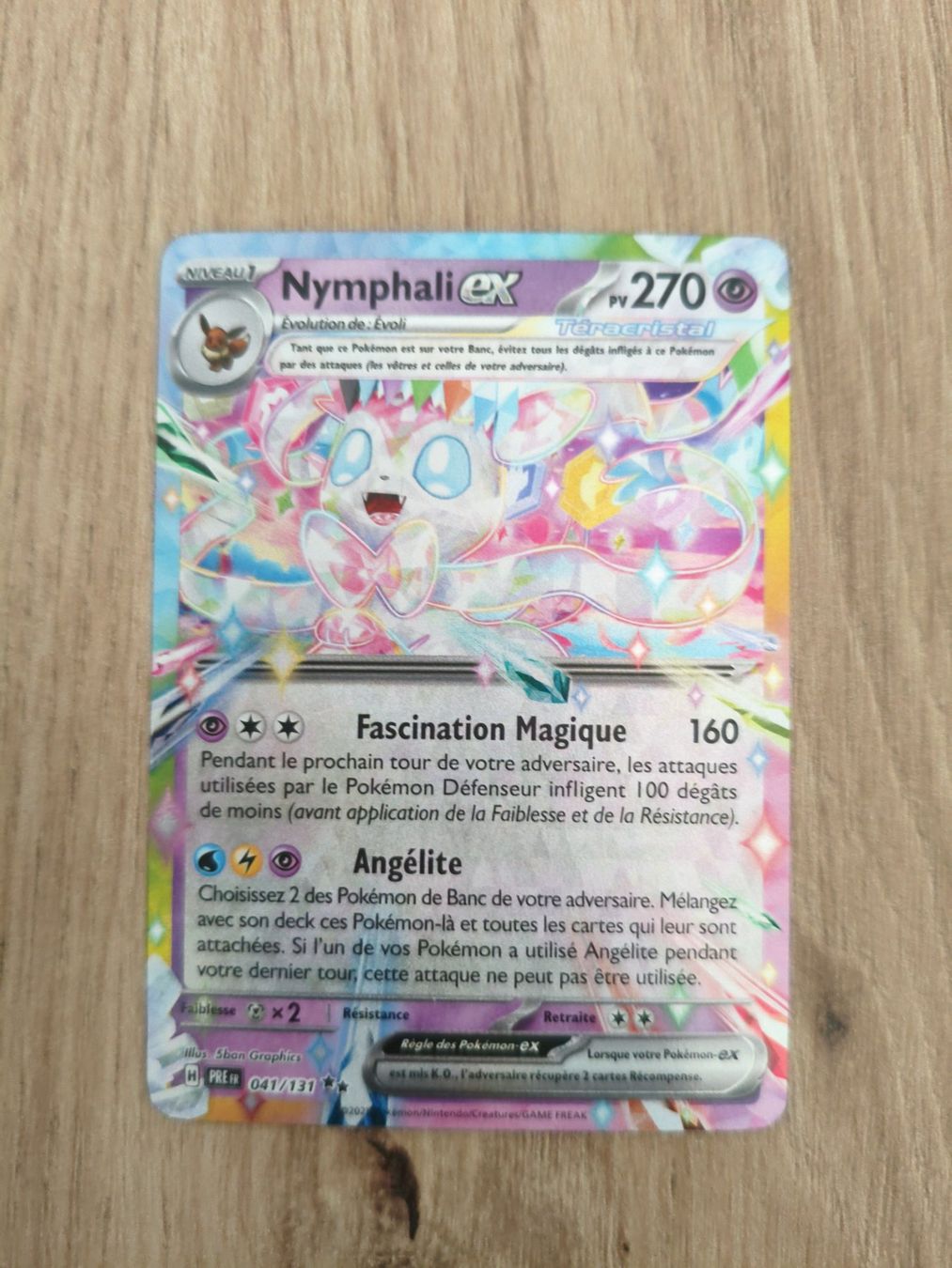 Pokémon Carte collezionabili: Pokémon Evolutions Prismatiques: Nymphali Ex FR – Usato da Palézieux-Village venduto da oufoux08