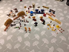 Spielzeug Baustelle und Bauernhof Figuren Zubehör Set