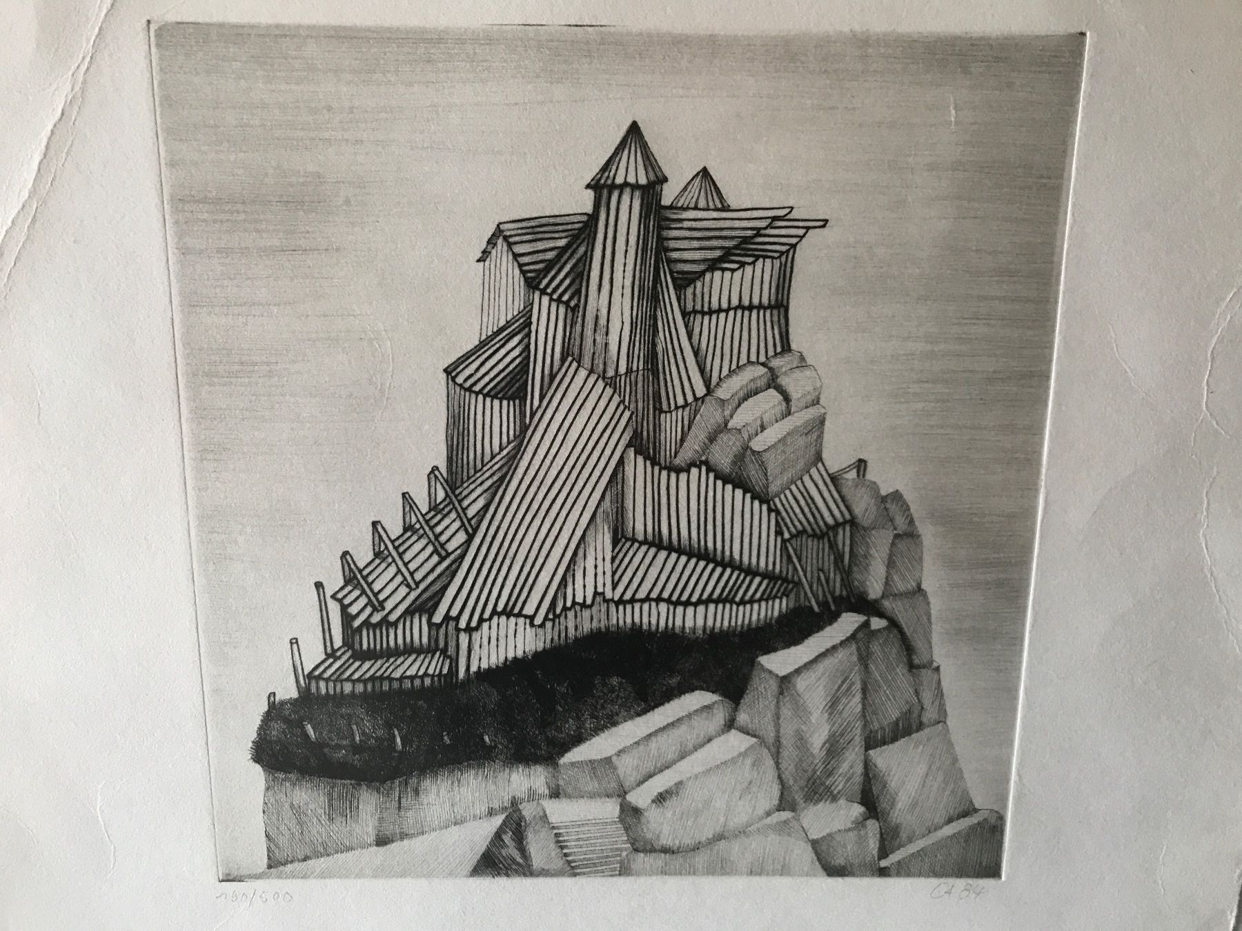 Grafiken & Lithographien: Bild Lithographie CA 84 Turm zu Babel 190 / 500 – Gebraucht aus Neuenhof von Tvr2