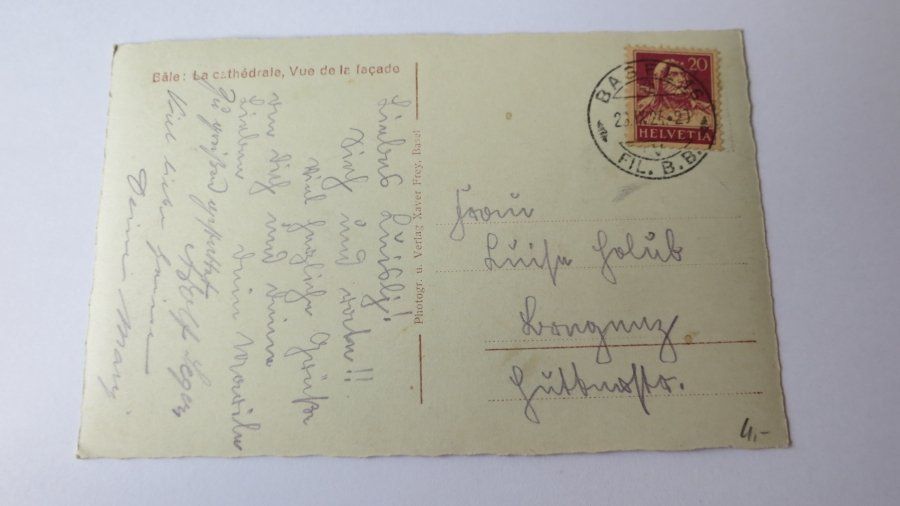 Ansichtskarten: Basel - Münster - Frontansicht - 1924 – Gebraucht aus Jona von centumprata 1