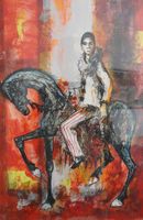 Pierre Mas Lithographie signiert gerahmt 70 x 50 cm