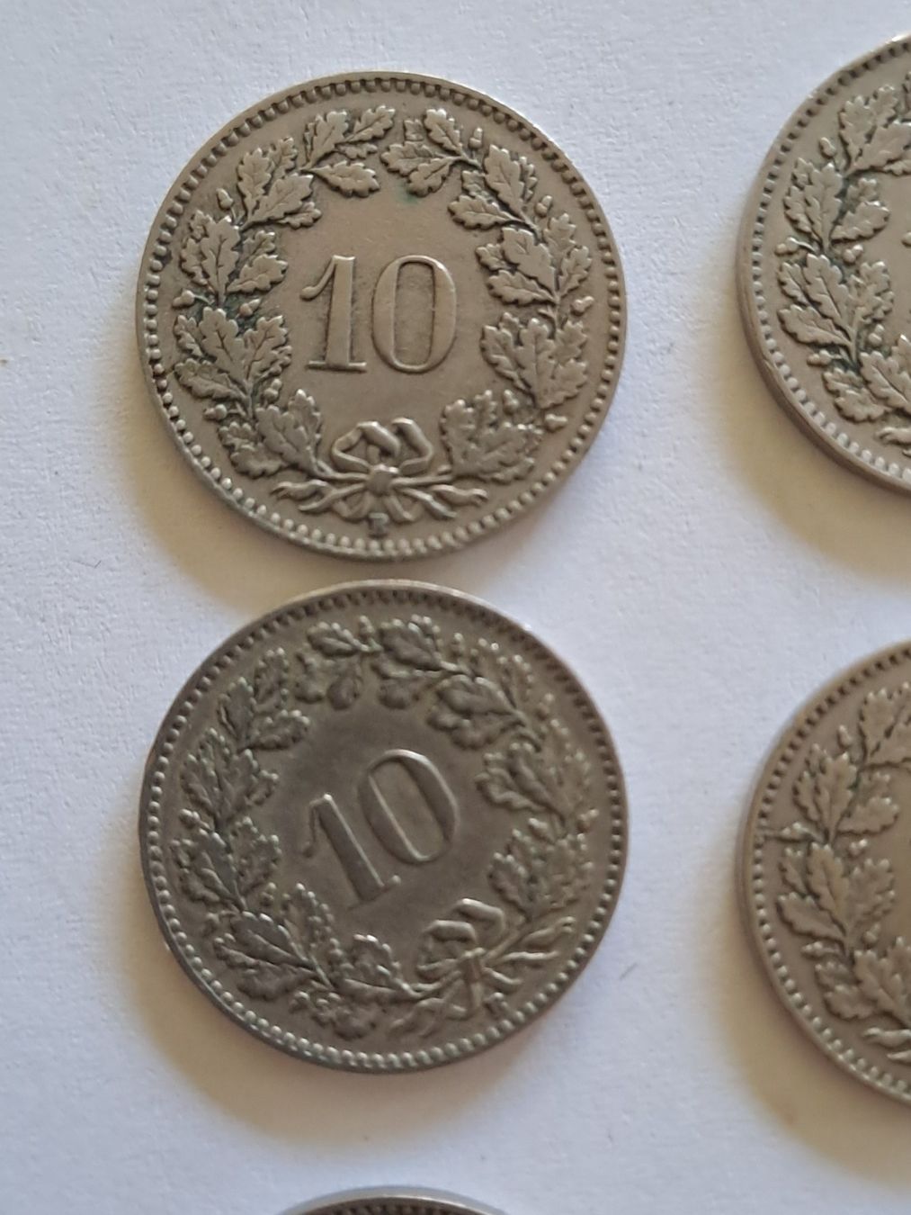 Tutti le monete: 10 Rappen 1928, 9 Münzen – Usato da Bitsch venduto da jajo79076 2