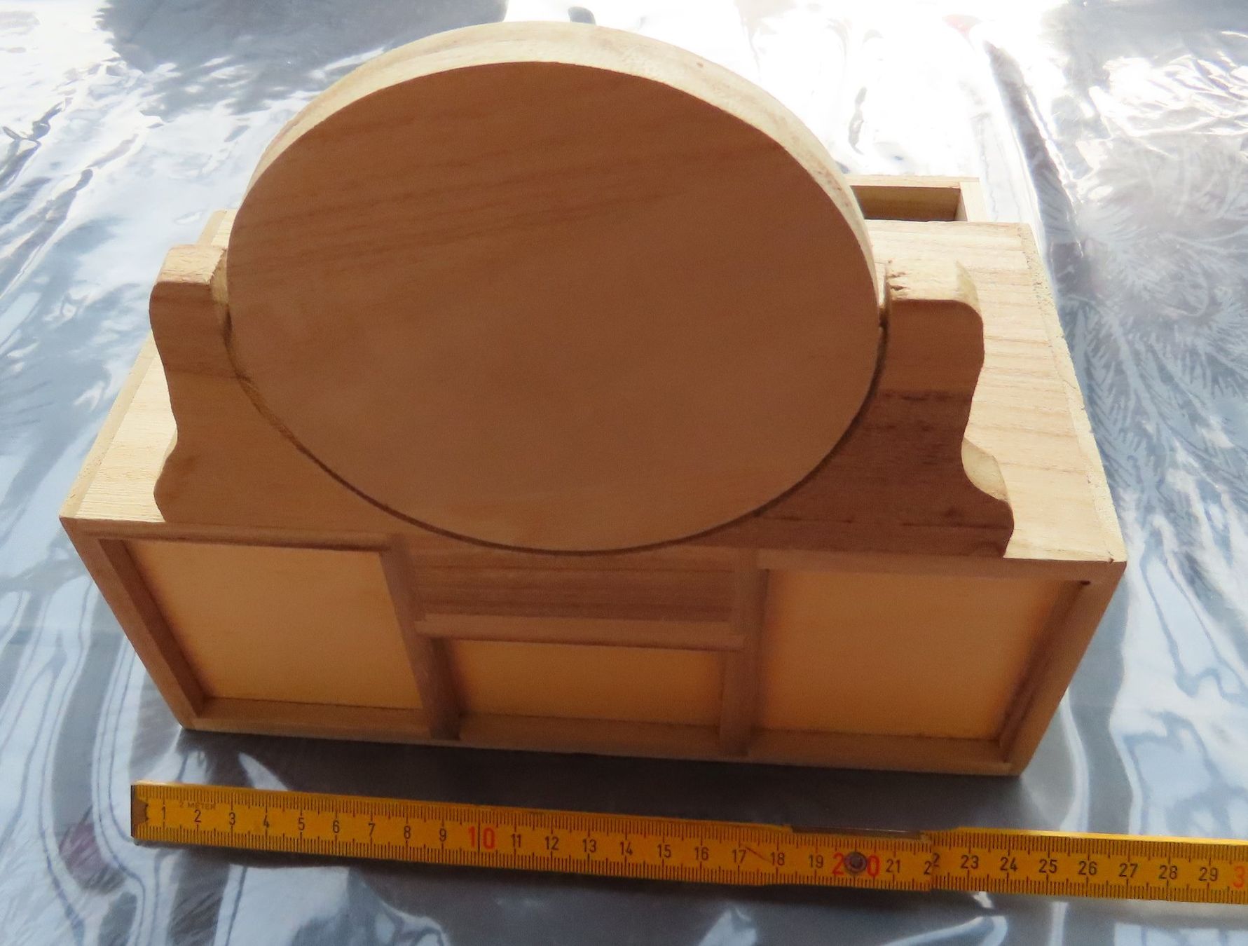 Tavoli da trucco: Mini coiffeuse en bois clair, miroir pivotant, 3 tiroirs – Nuovo e nell'imballaggio originale da Troistorrents venduto da Marion70 2