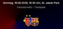 FC Basel - FC Barcelona: 2 Tickets im Sektor D zu verkaufen