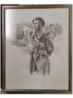 Soldatenbild Lithografie von Eduard TRAFFELET