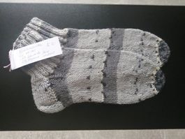 Kurzrohrsocken handgestrickt, Grösse: 44/45