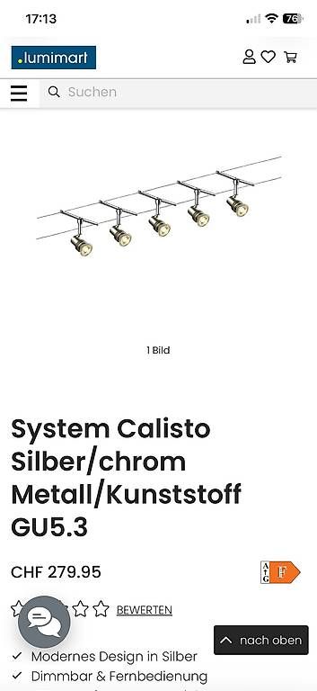 Lampadari & plafoniere: Deckenlampe Seilsystem 5flammig Lumimart – Nuovo e nell'imballaggio originale da Sursee venduto da Elanfreak 4