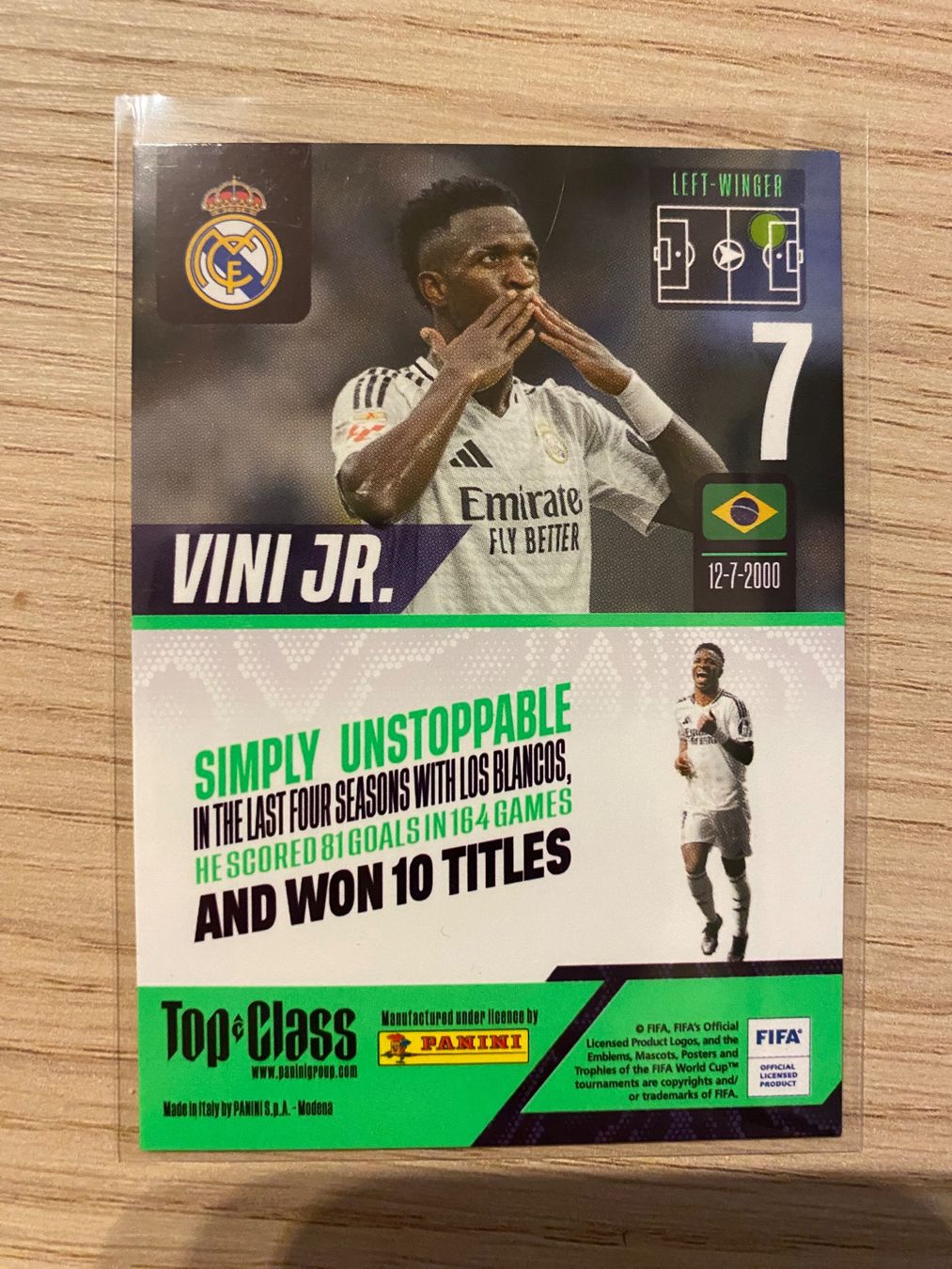 Panini Carte collezionabili: Panini Top Class 2025 Unbeatable Vini Jr. blue parallel – Nuovo (secondo la descrizione) da Zürich venduto da BVBWINNER 1