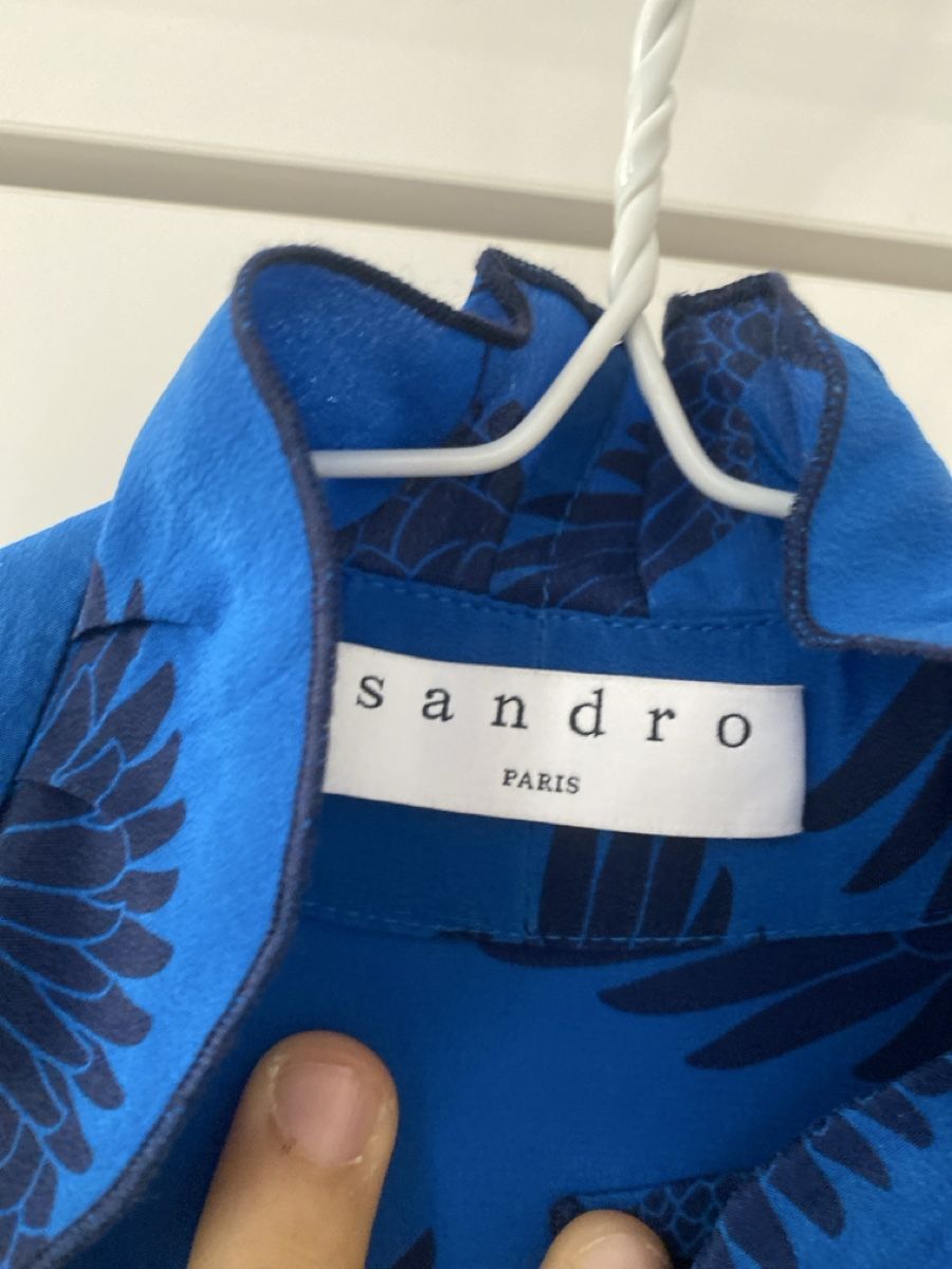Vestiti: Robe Sandro Paris, bleu, motifs oiseaux, taille 36. – Usato da Lausanne venduto da vinbama 3