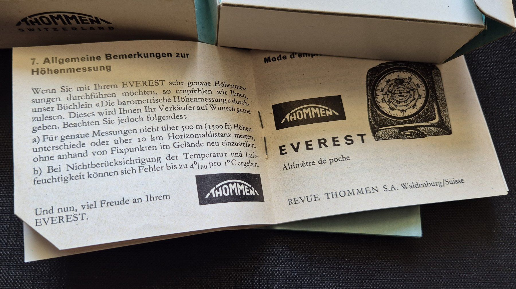 Revue Thommen Messen: Höhenmeter THOMMEN bis 5000m – Gebraucht aus Zürich von brinkosos 3