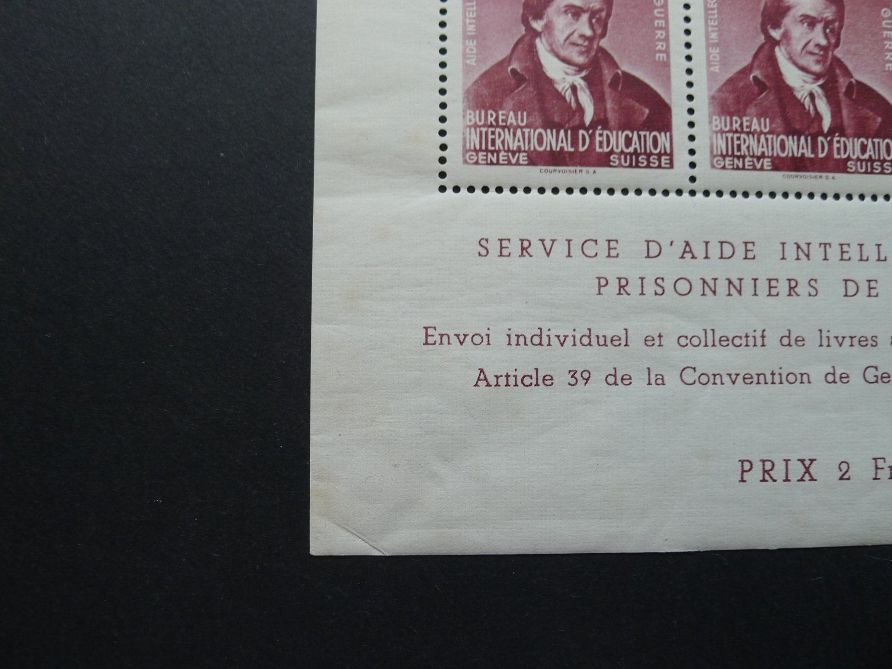 Tutti i francobolli: 1940 BIÈ Pestalozzi Nr. I im Bogen – Usato da Dagmersellen venduto da wyss1982 1