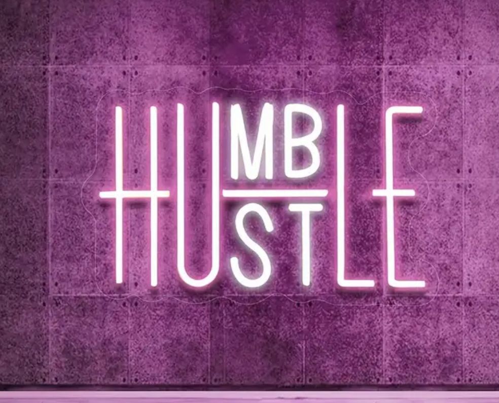 Ecriteaux: Hustle / Humble Leuchtschild – Neuf avec emballage d'origine à Thun par tulu_1995