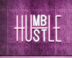 Hustle / Humble Leuchtschild