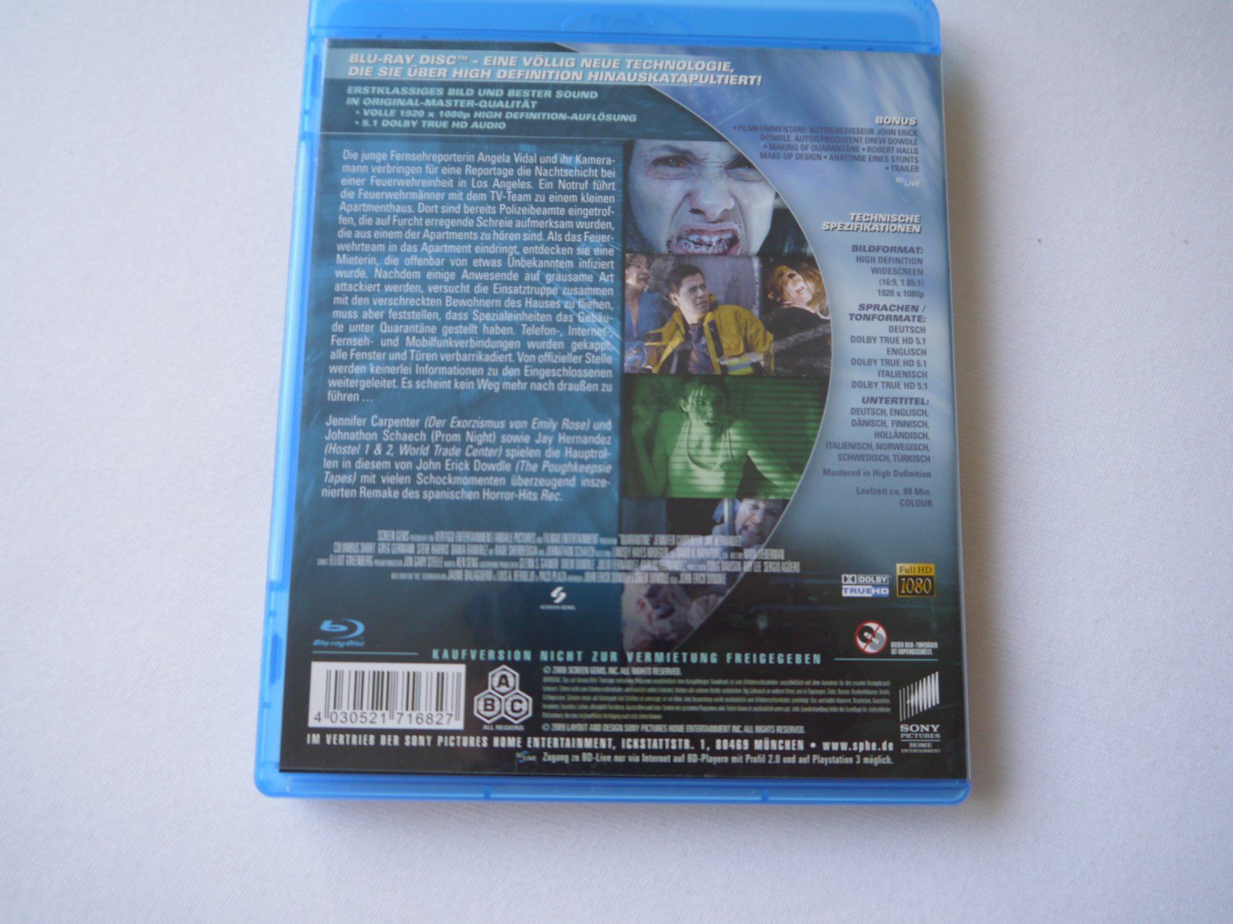 Tous les DVDs: QUARANTÄNE(2008) – D'occasion à Hagendorn par Blaf 1