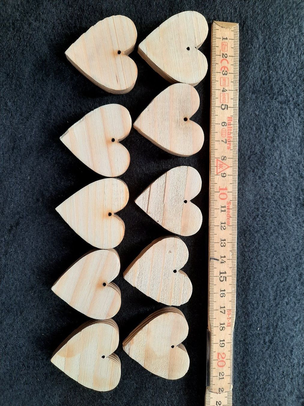 Holzartikel: 10  Stk. Herzen Deko Holz klein – Neu (gemäss Beschreibung) aus Widnau von Crewo 2