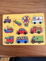 Klassisches Holz-Greifpuzzle "Fahrzeuge" – 10 Teile, ideal f