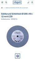 Scheppach Edelkorund-Schleifstein Ø 200x40x12mm,K220 Top