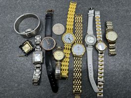 Lot mit Uhren, Damenuhren Quarzuhren, Armbanduhren*U08*   Vi