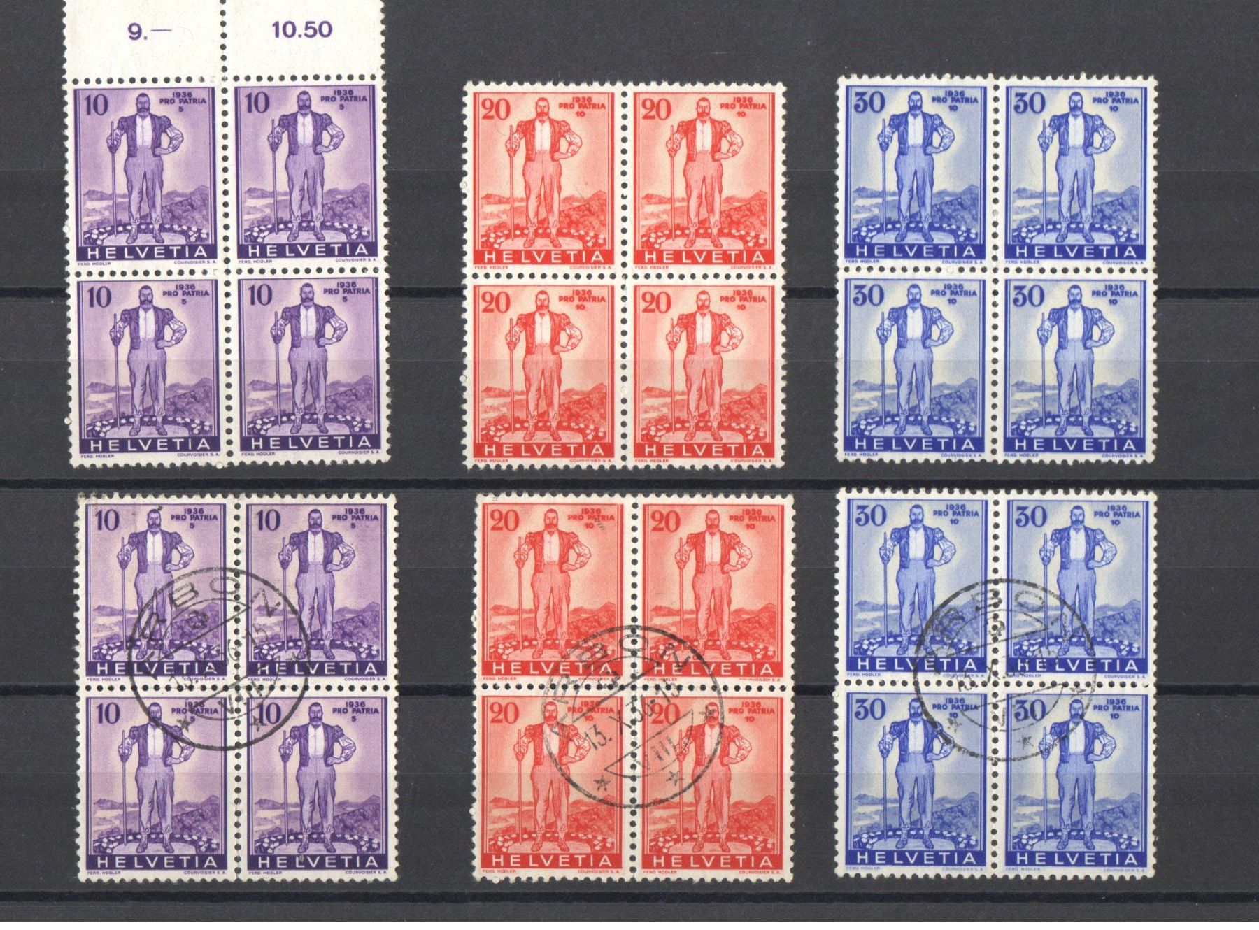 Alle Briefmarken: Pro Patria – Gebraucht aus Echichens von Topfila