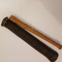 Flûte à bec Herwiga-Chor, en bois, avec étui
