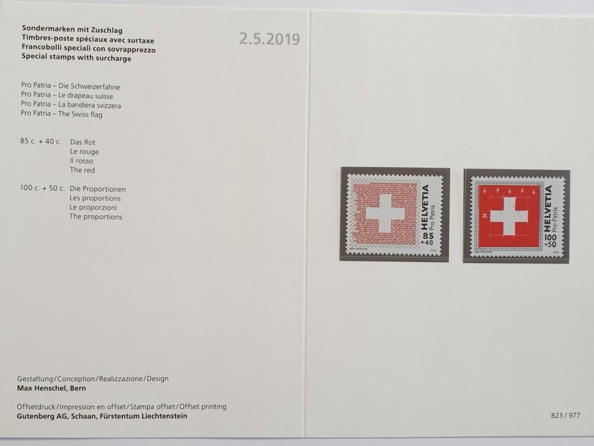 Tutti i francobolli: (931) «Die Schweizerfahne» – Usato da Schwarzhäusern venduto da Inot3